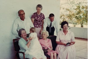 Katherine's christening: seen with grandparents and two great-grandparents.